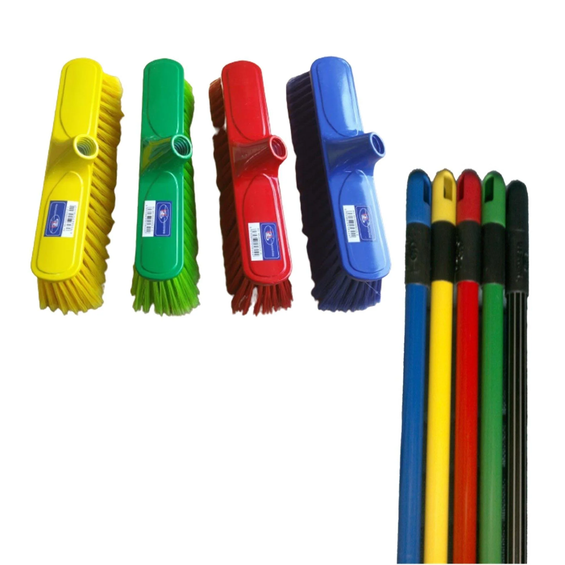 Soft Broom Angle (Red, Yellow, Blue & Green) With Metal Handle - Hygiene System - Made in China