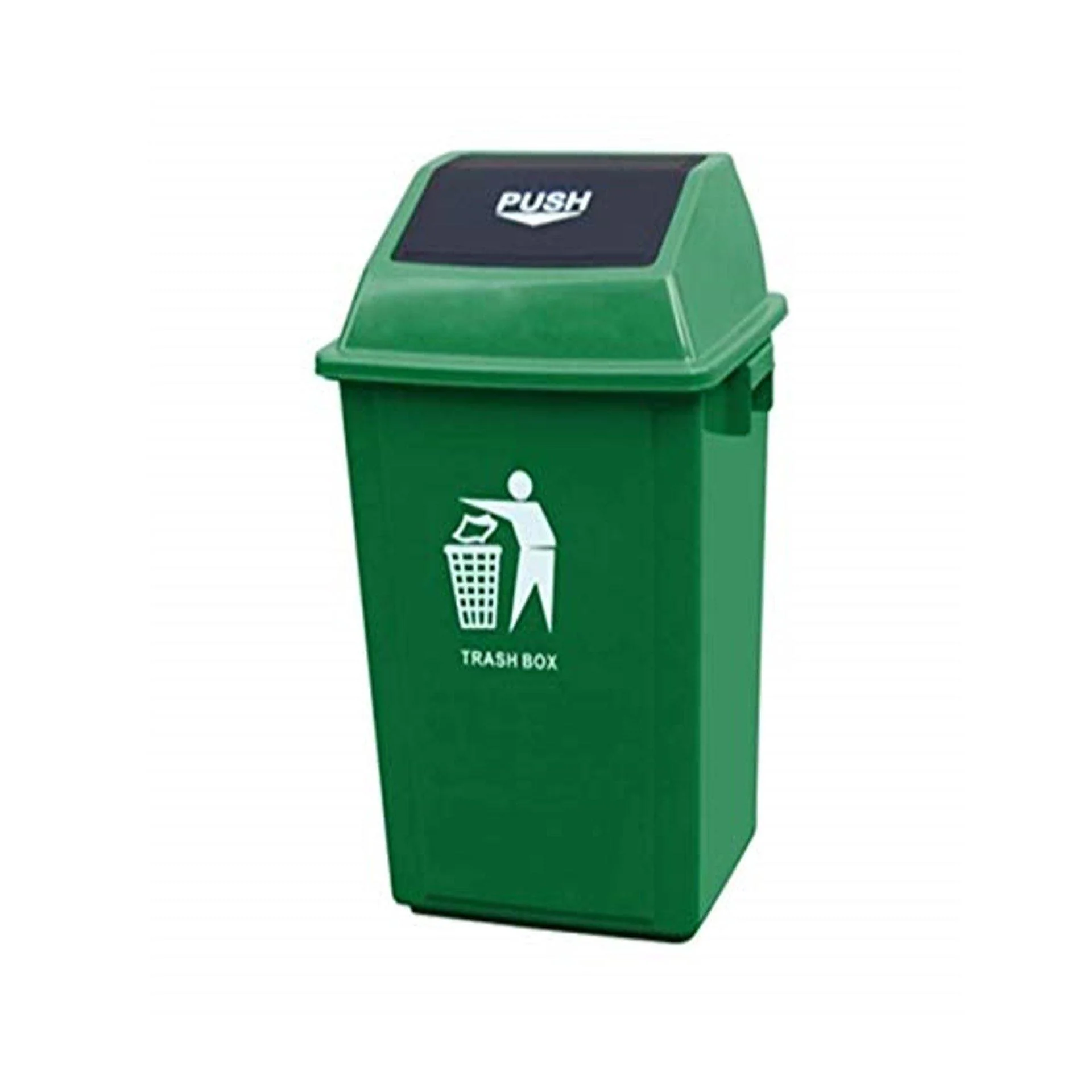 Garbage Can Quadrate 40LT (Green & Grey) Baiyun - Made in China