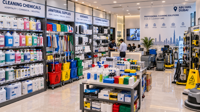 Daitona cleaning products showroom in Abu Hail, Dubai